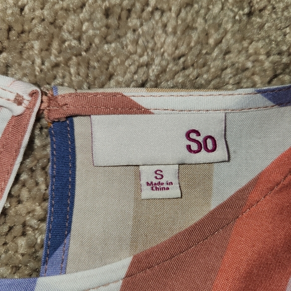 SO Pastel Stripe Top Size Small - Picture 2 of 5